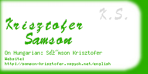 krisztofer samson business card